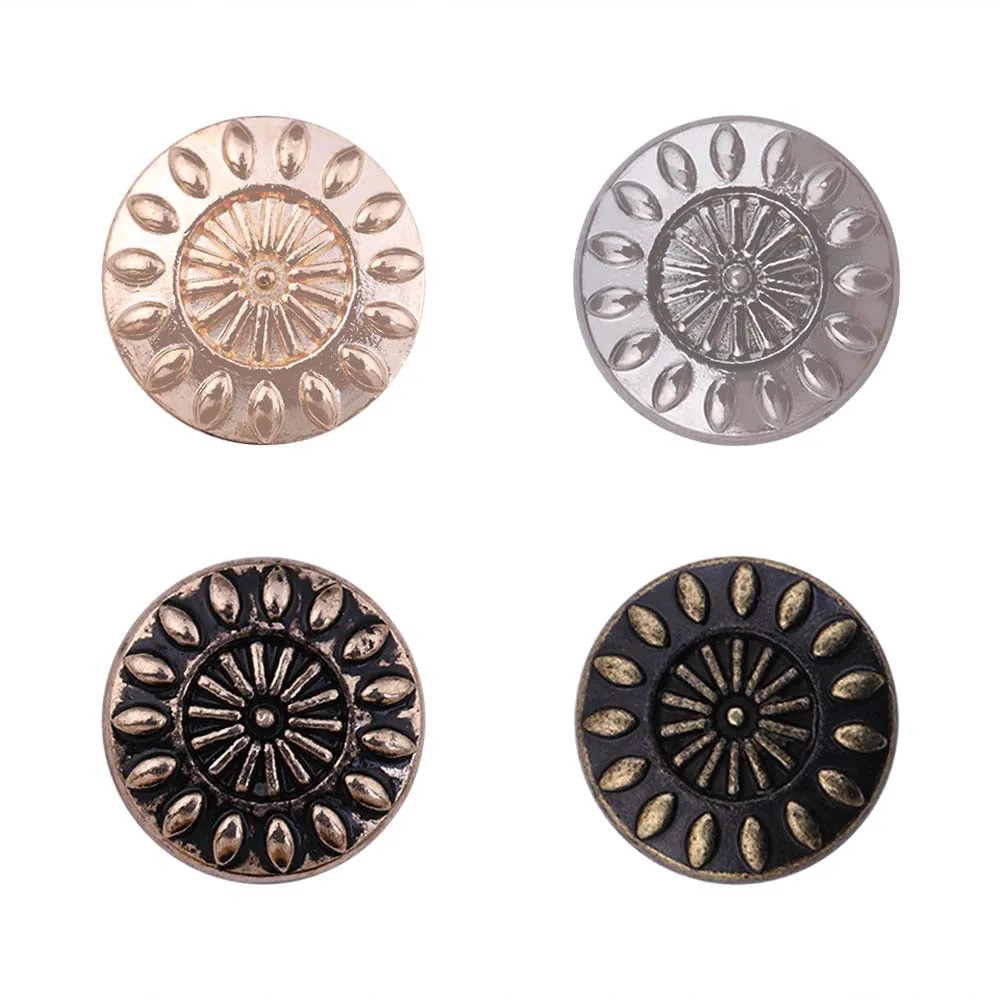 10mm (16L) Designer Metal Buttons for Shirts/Kurtas