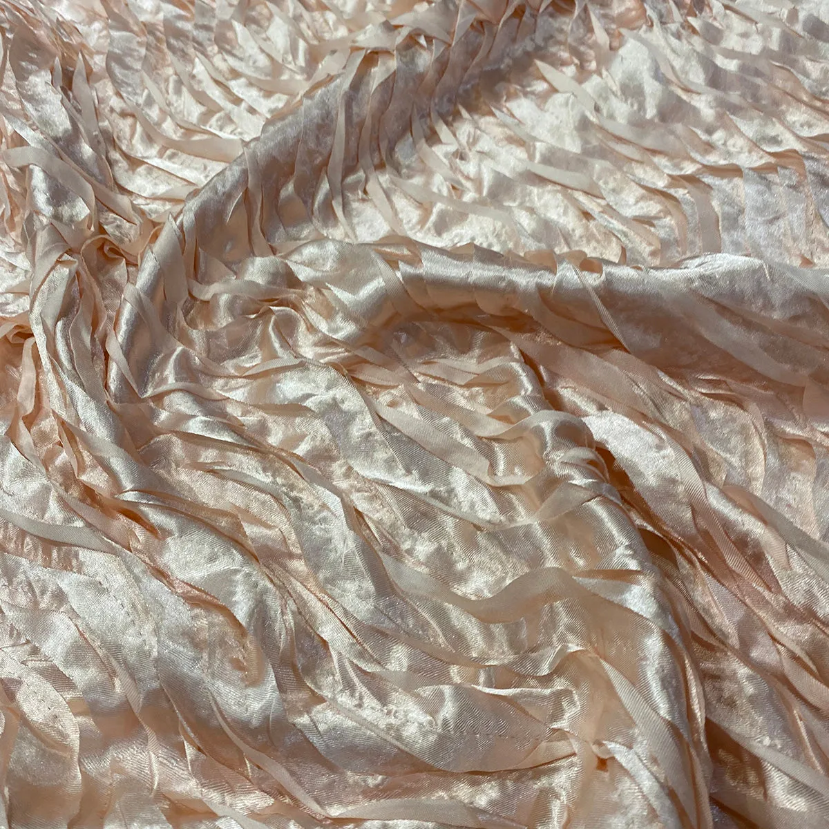 10pcs - Austrian Wave Satin Table Runner 14"x108" - Rose Powder