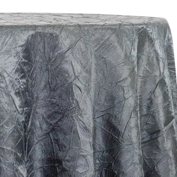 2pcs - Crush Satin (Bichon) Table Linen 72"x72" Square - Grey 665