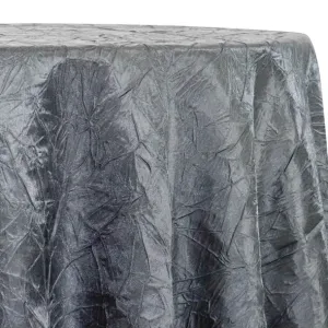 2pcs - Crush Satin (Bichon) Table Linen 72"x72" Square - Grey 665
