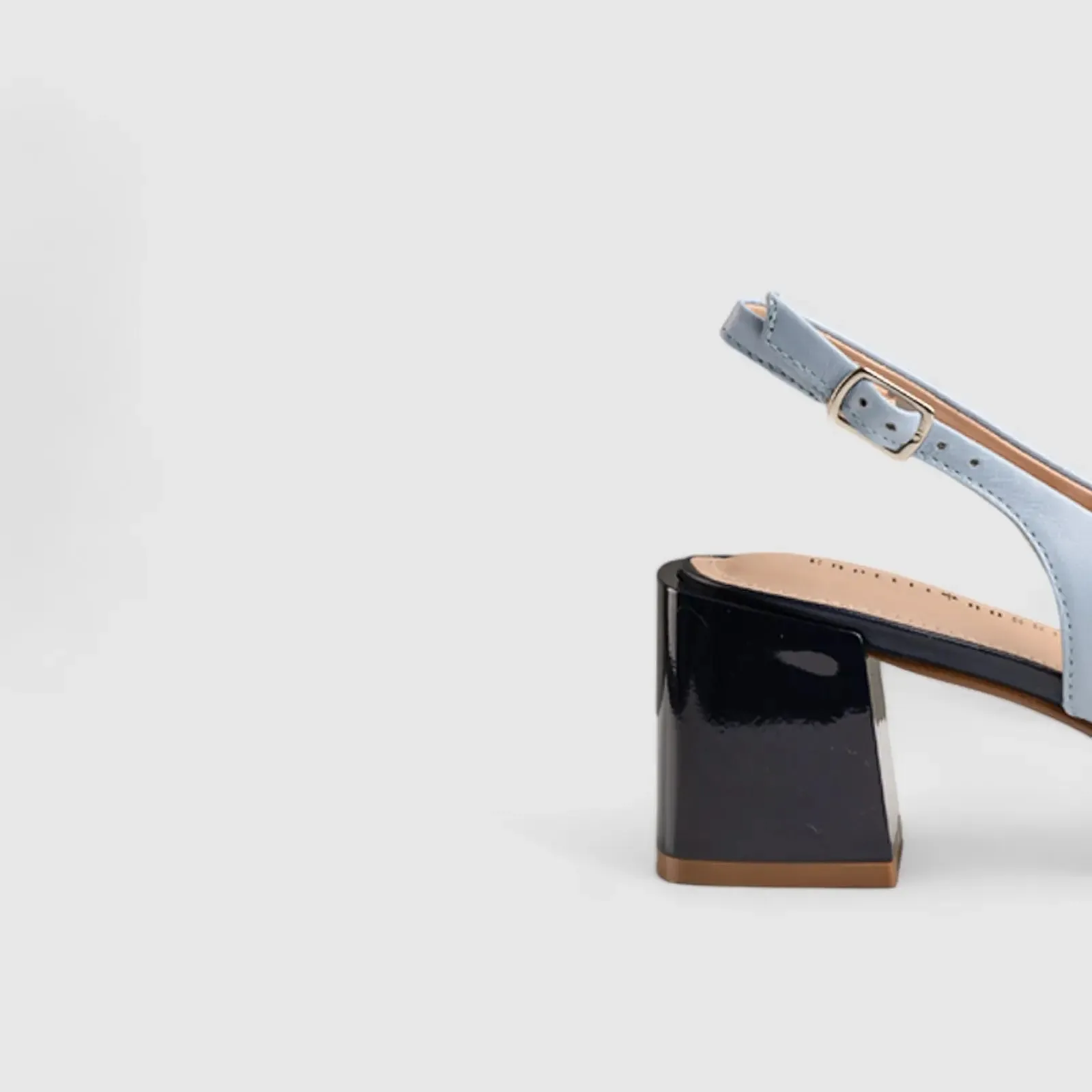 Block Heel Court Navy/Blue 11242