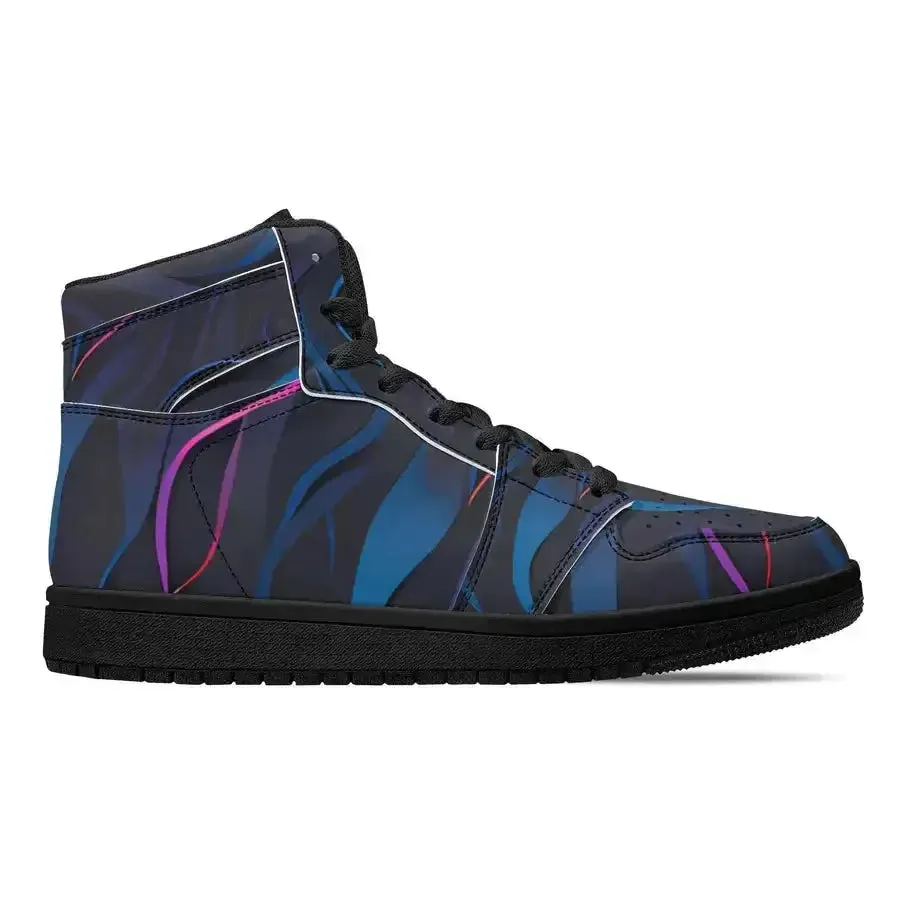 Bluelack mens high top leather sneakers