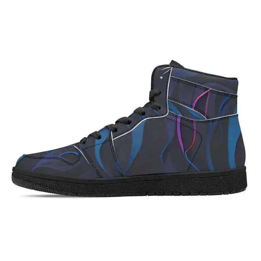 Bluelack mens high top leather sneakers