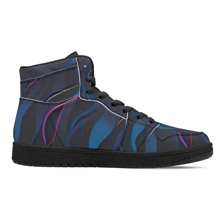 Bluelack mens high top leather sneakers