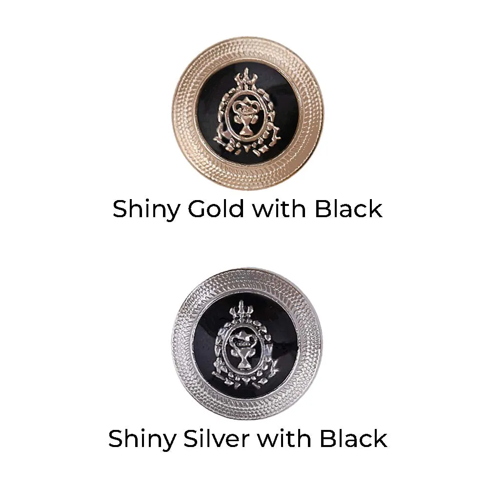 Classic Logo Design Lamination Shirt Metal Buttons