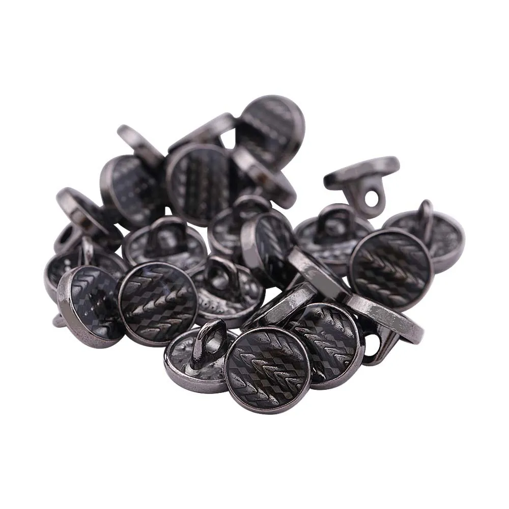 Classic Shiny Black Lamination Designer Metal Shirt/Kurta Buttons