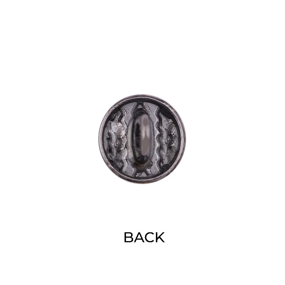 Classic Shiny Black Lamination Designer Metal Shirt/Kurta Buttons