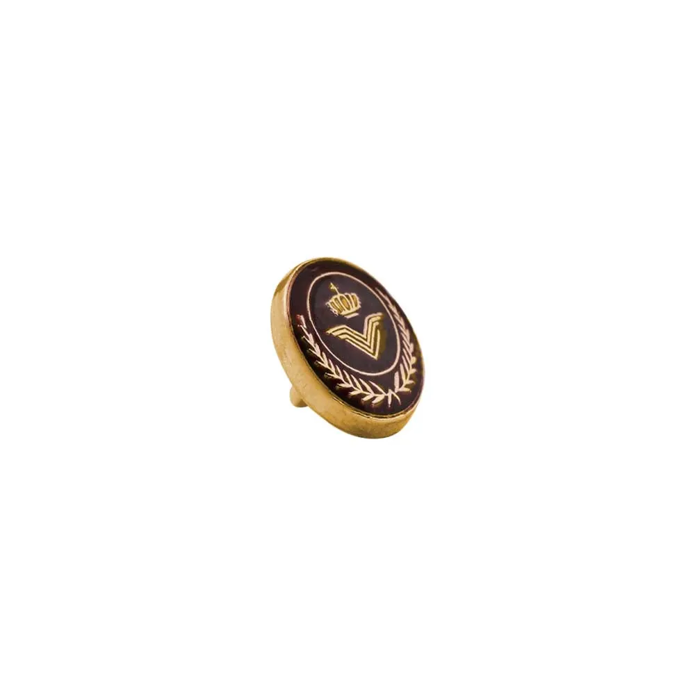 Classic Wreath Logo Designer Lamination Metal Buttons for Shirts