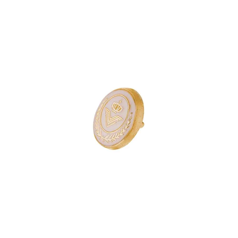 Classic Wreath Logo Designer Lamination Metal Buttons for Shirts