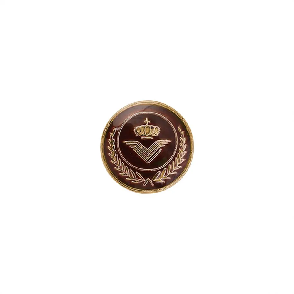 Classic Wreath Logo Designer Lamination Metal Buttons for Shirts