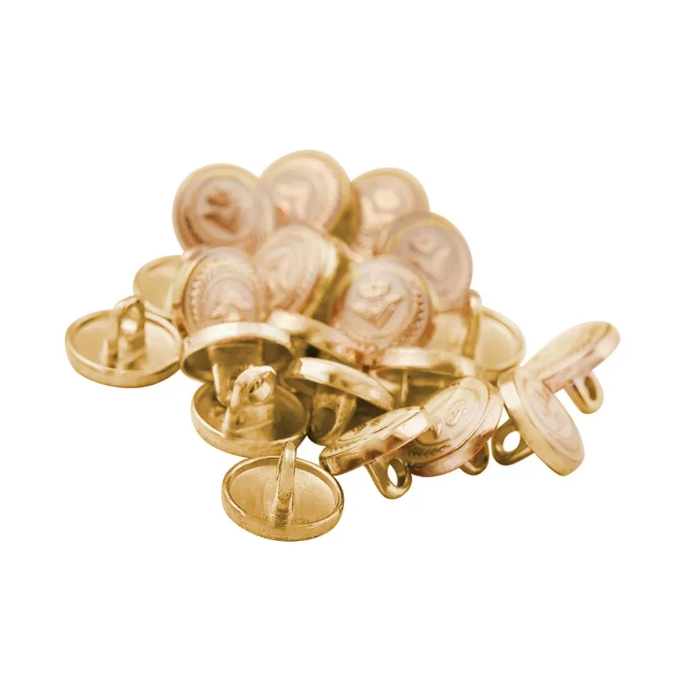Classic Wreath Logo Designer Lamination Metal Buttons for Shirts