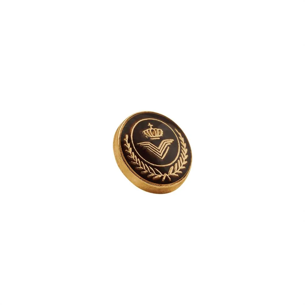 Classic Wreath Logo Designer Lamination Metal Buttons for Shirts