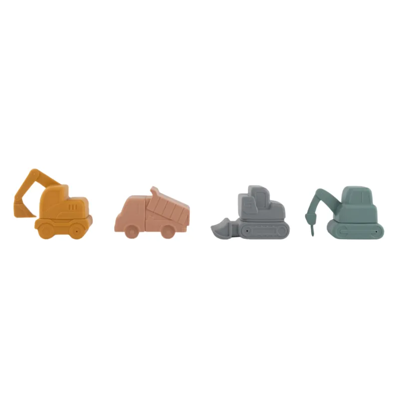 Construction Silicone Mold-Free Bath Toys (Set of 4)