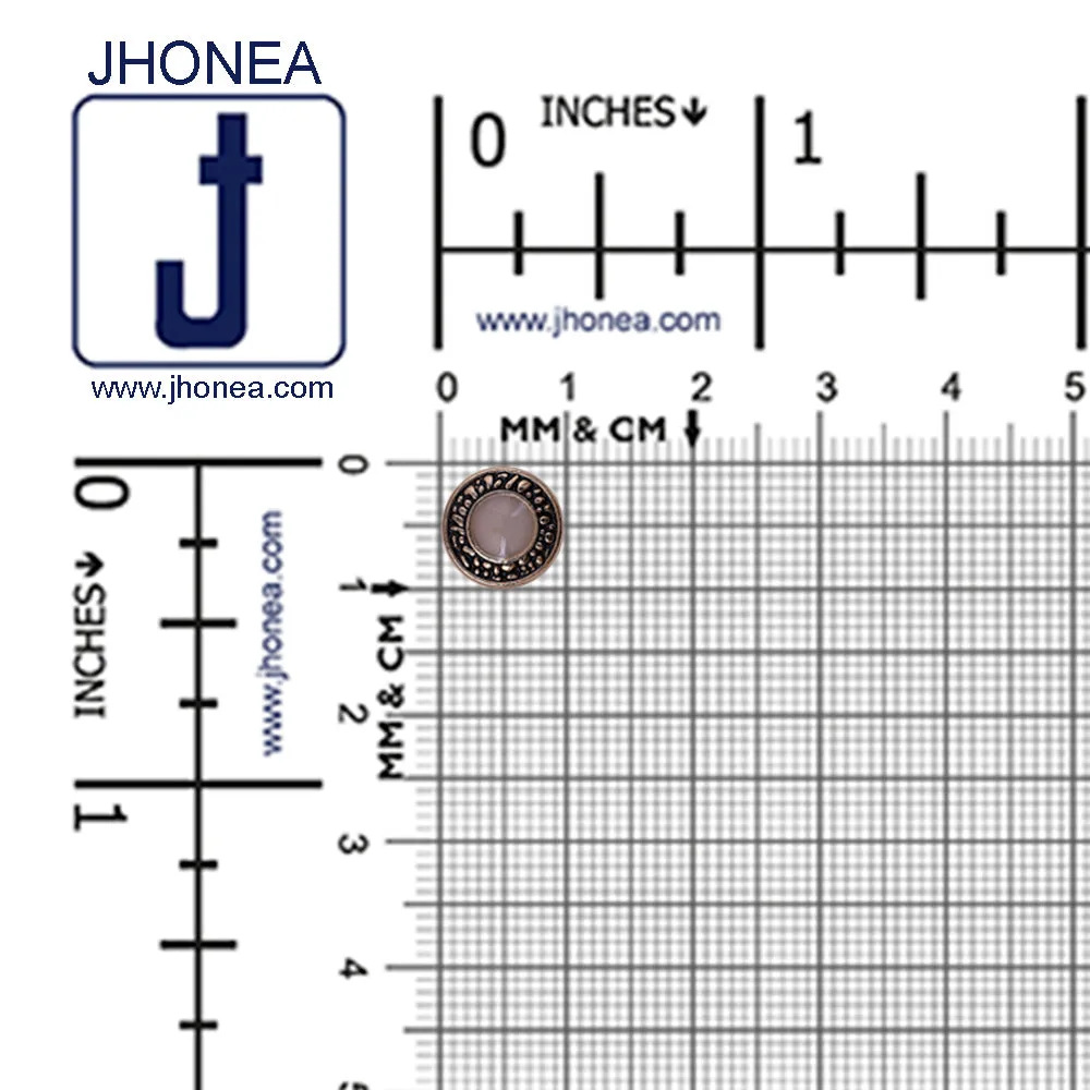 Designer Engraved Rim Enamel Lamination Metal Buttons