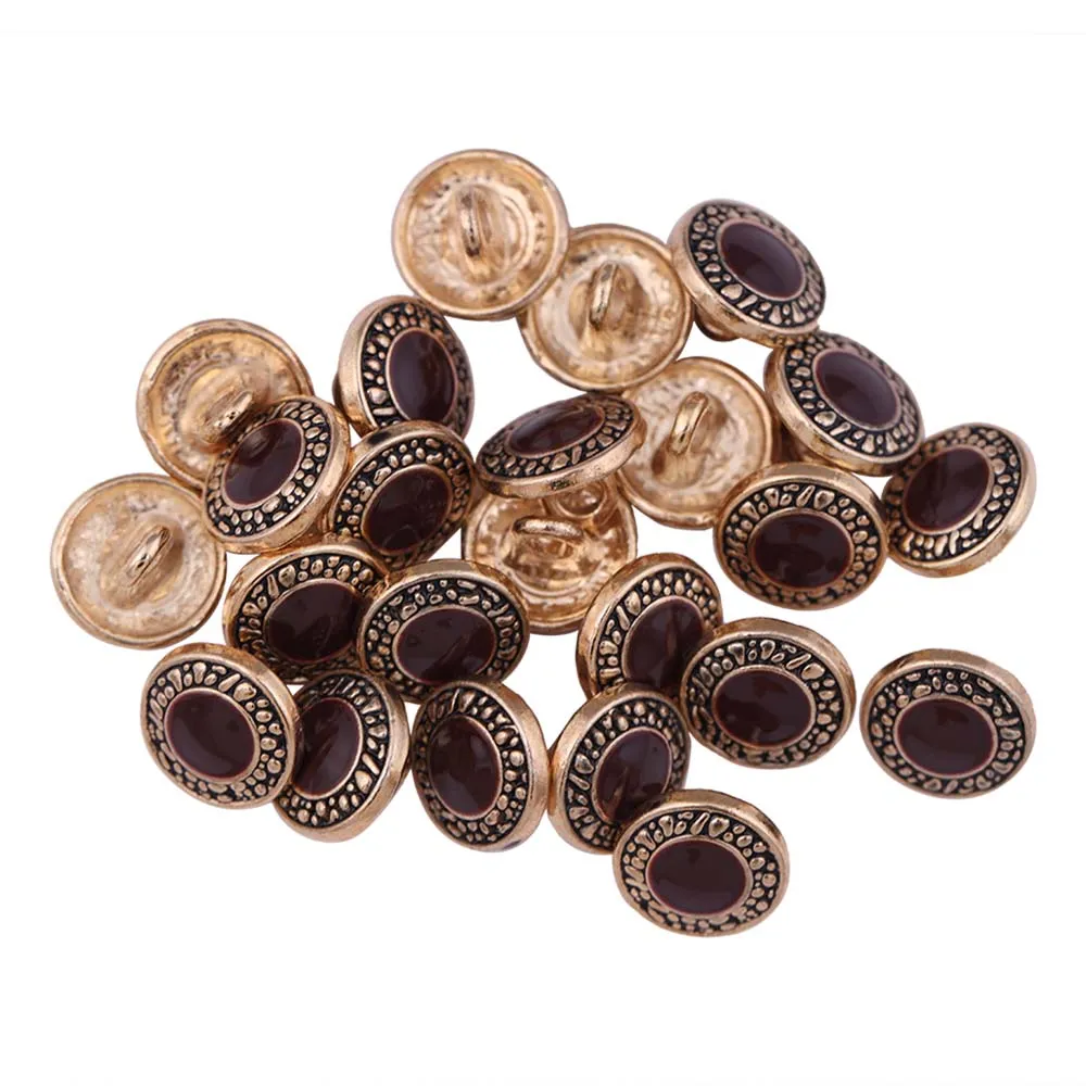 Designer Engraved Rim Enamel Lamination Metal Buttons