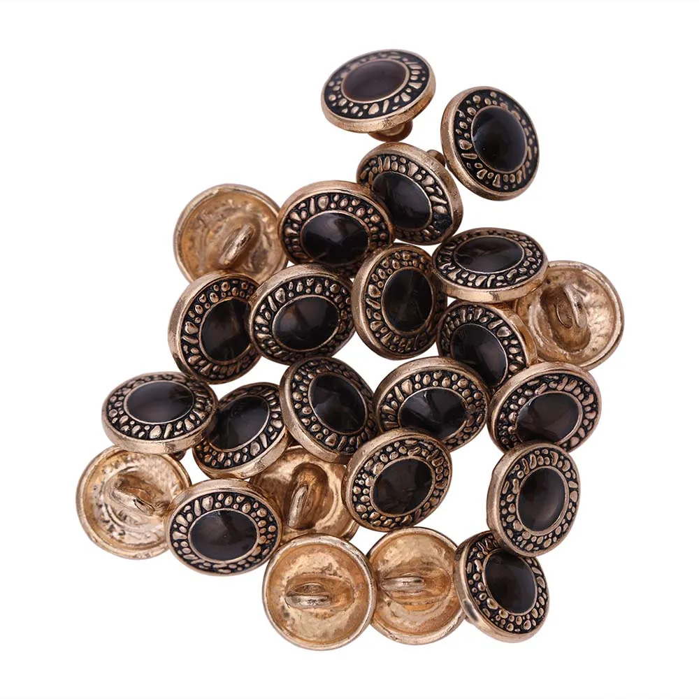 Designer Engraved Rim Enamel Lamination Metal Buttons
