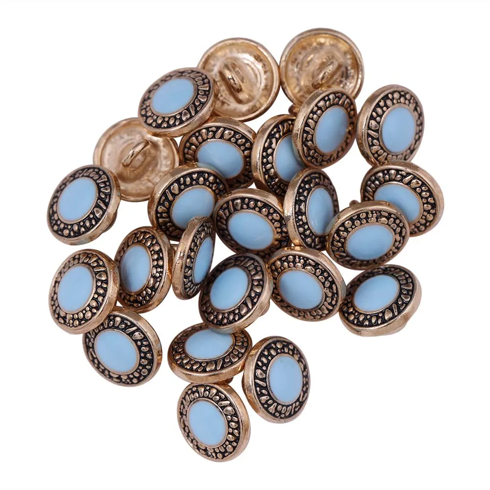 Designer Engraved Rim Enamel Lamination Metal Buttons