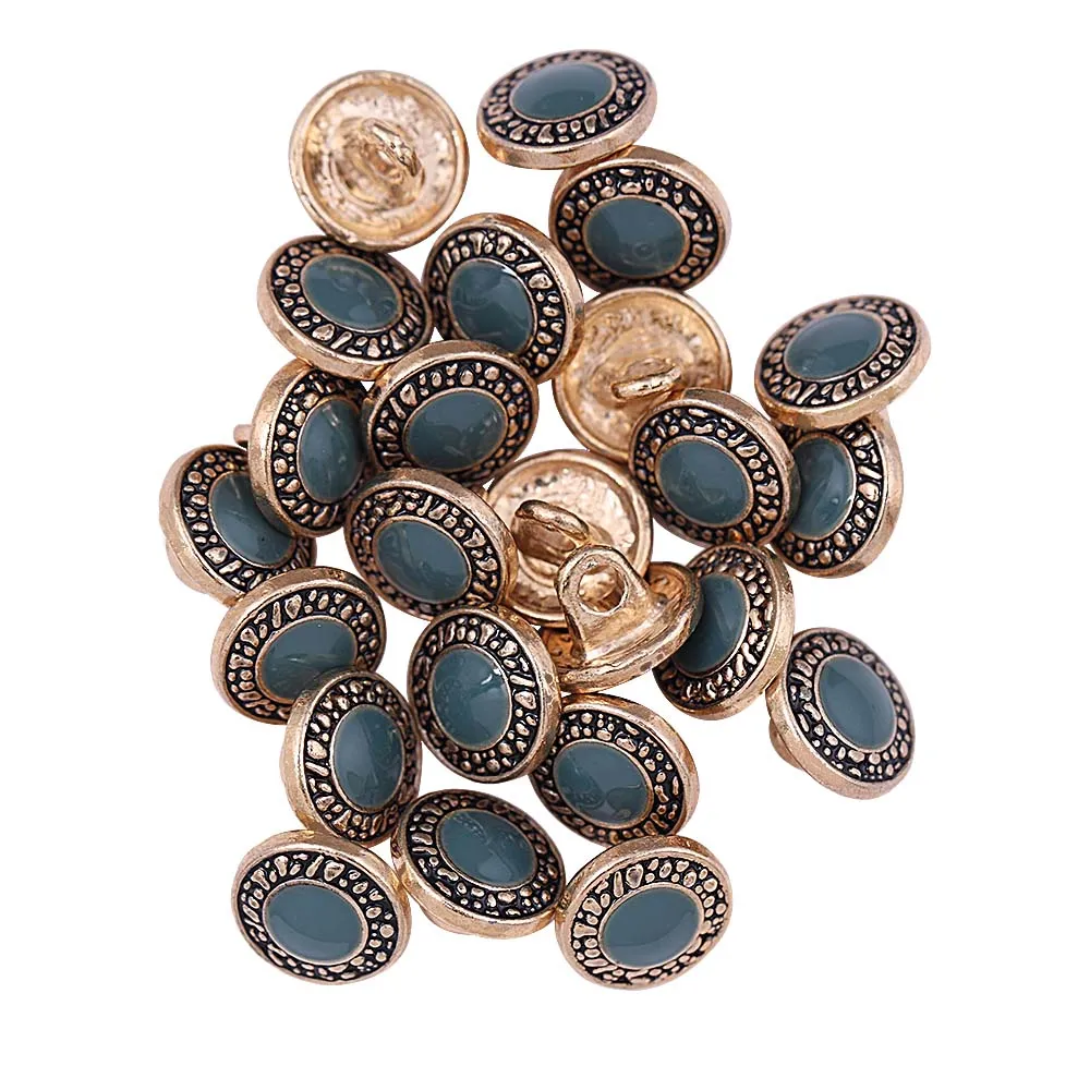 Designer Engraved Rim Enamel Lamination Metal Buttons