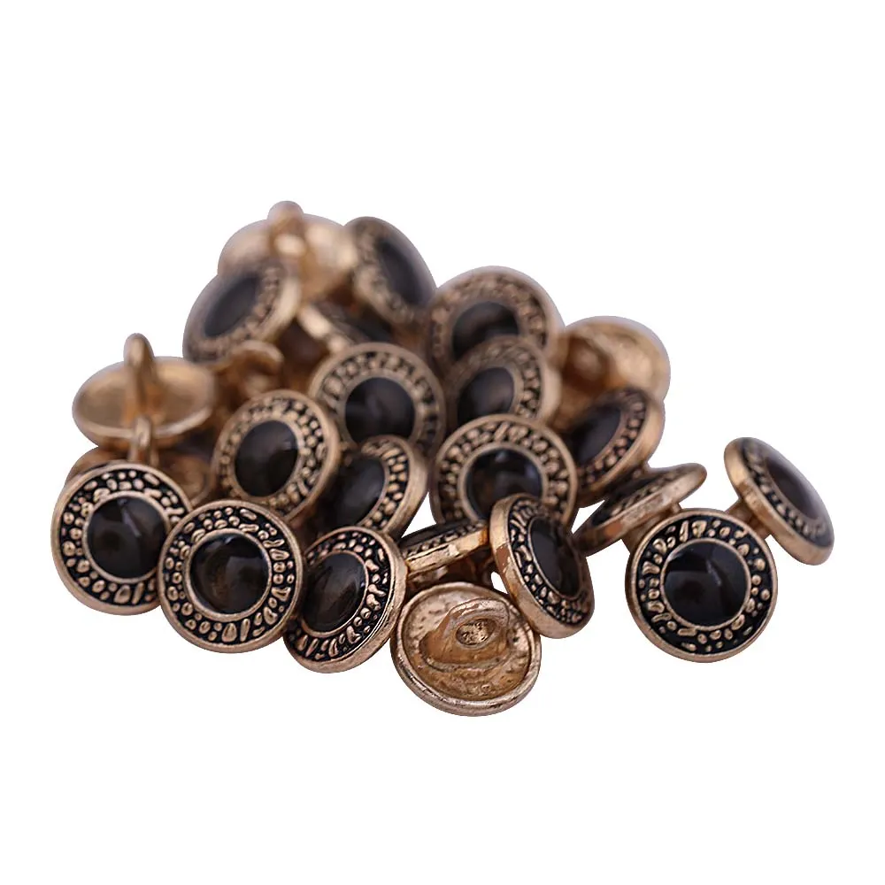 Designer Engraved Rim Enamel Lamination Metal Buttons