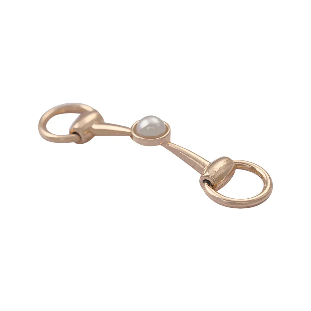 Designer Shiny Gold Pearl Shoe Buckle