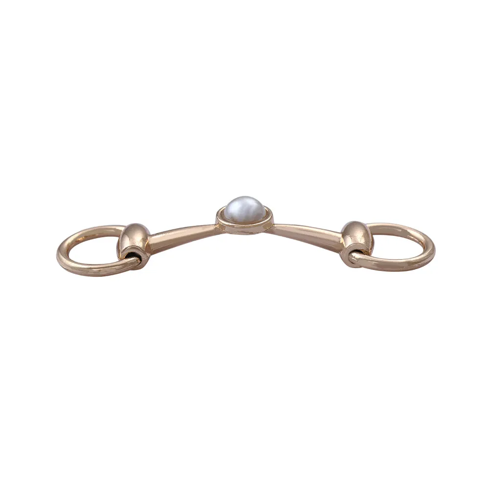 Designer Shiny Gold Pearl Shoe Buckle