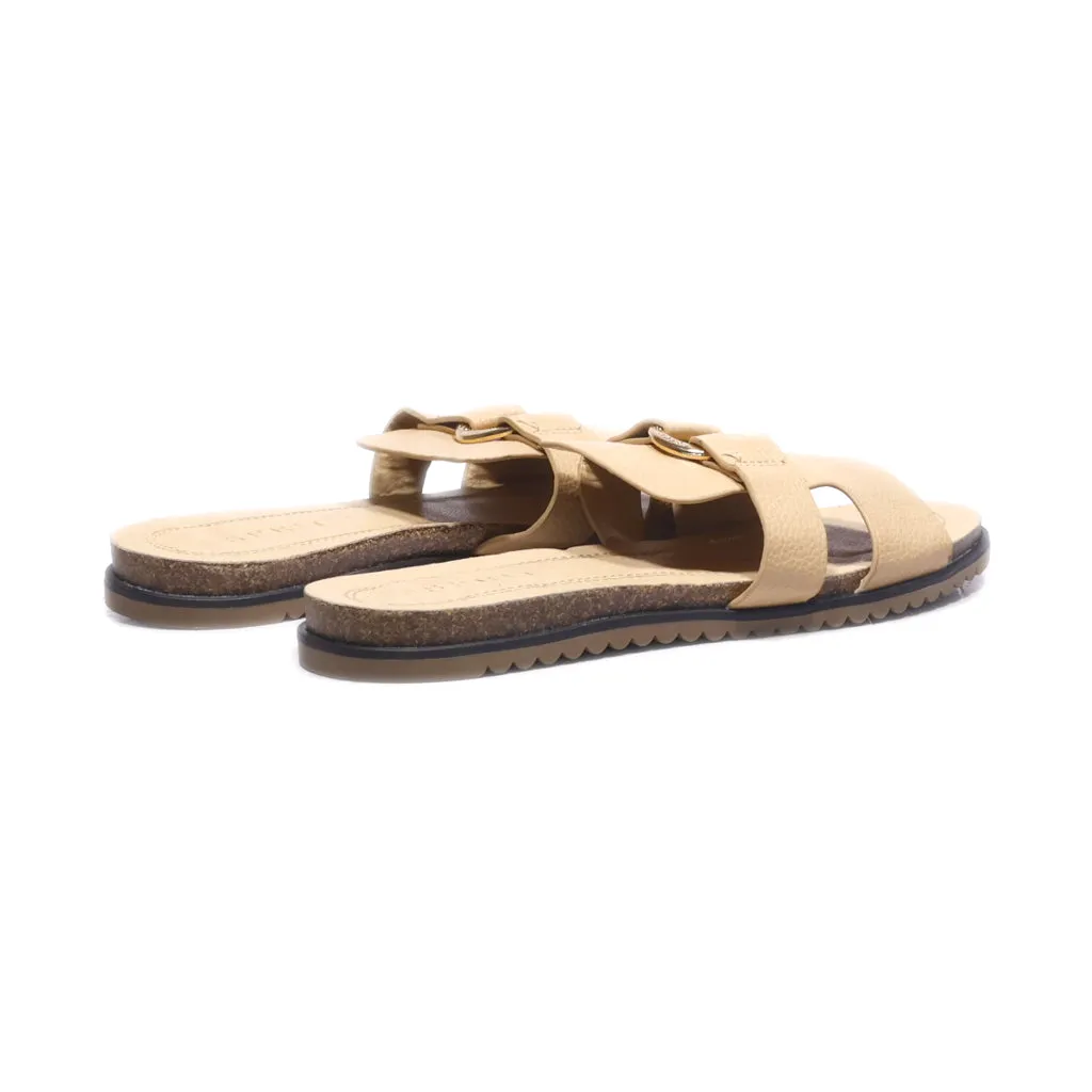 Esprit Sliders Leather Beige Colour For Women