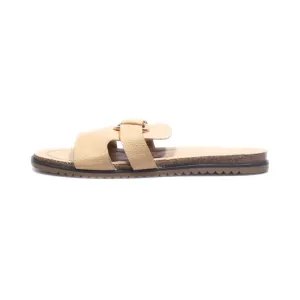 Esprit Sliders Leather Beige Colour For Women