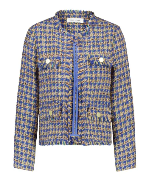 GERRY WEBER<BR>
Boucle Jacket<BR>
Blue<BR>