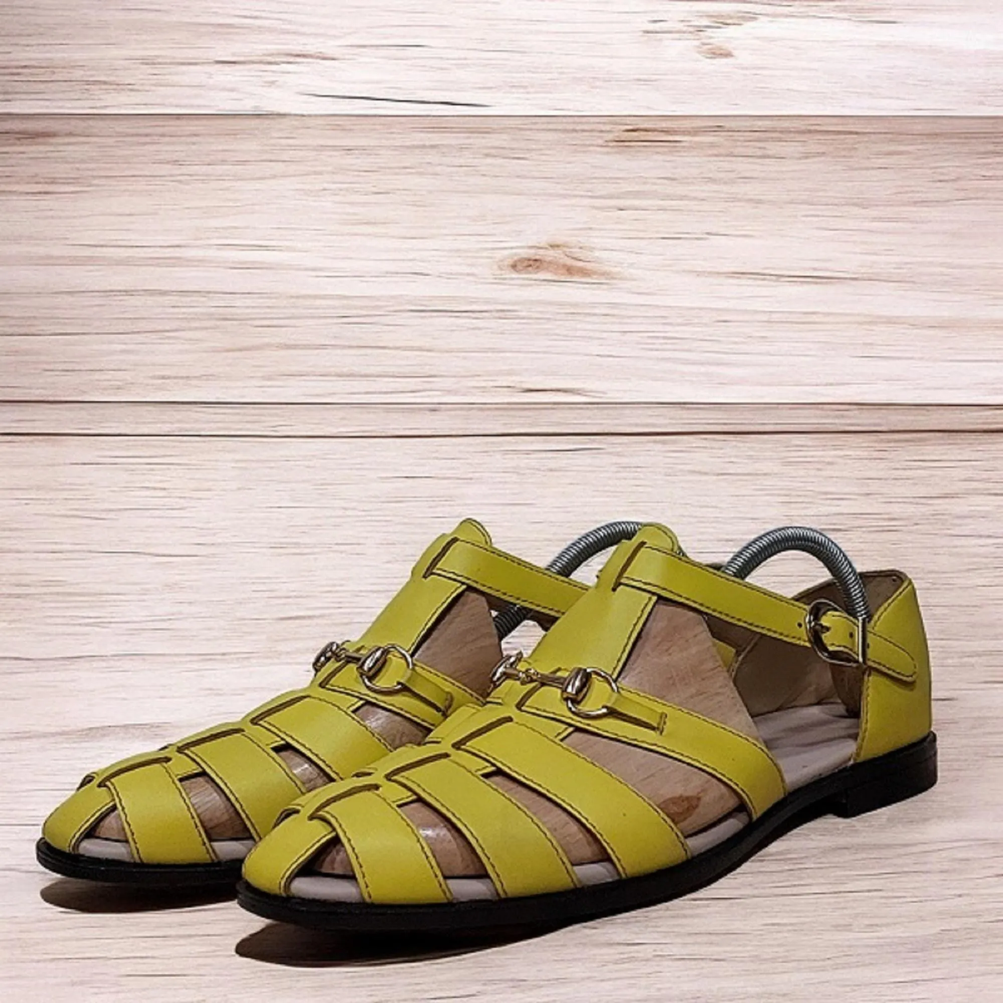 Handmade Yellow Sandals: Chic Footwear for Summer