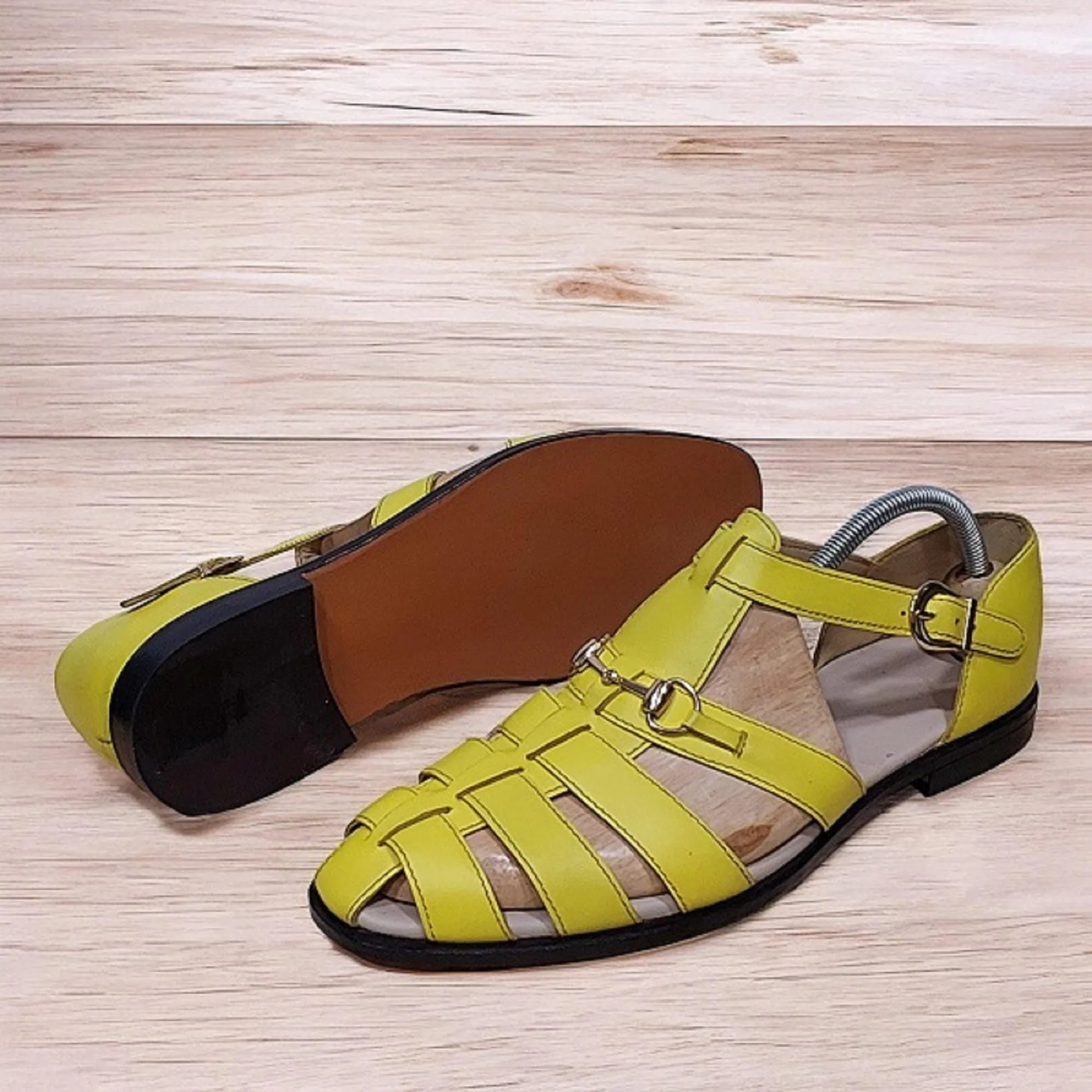 Handmade Yellow Sandals: Chic Footwear for Summer