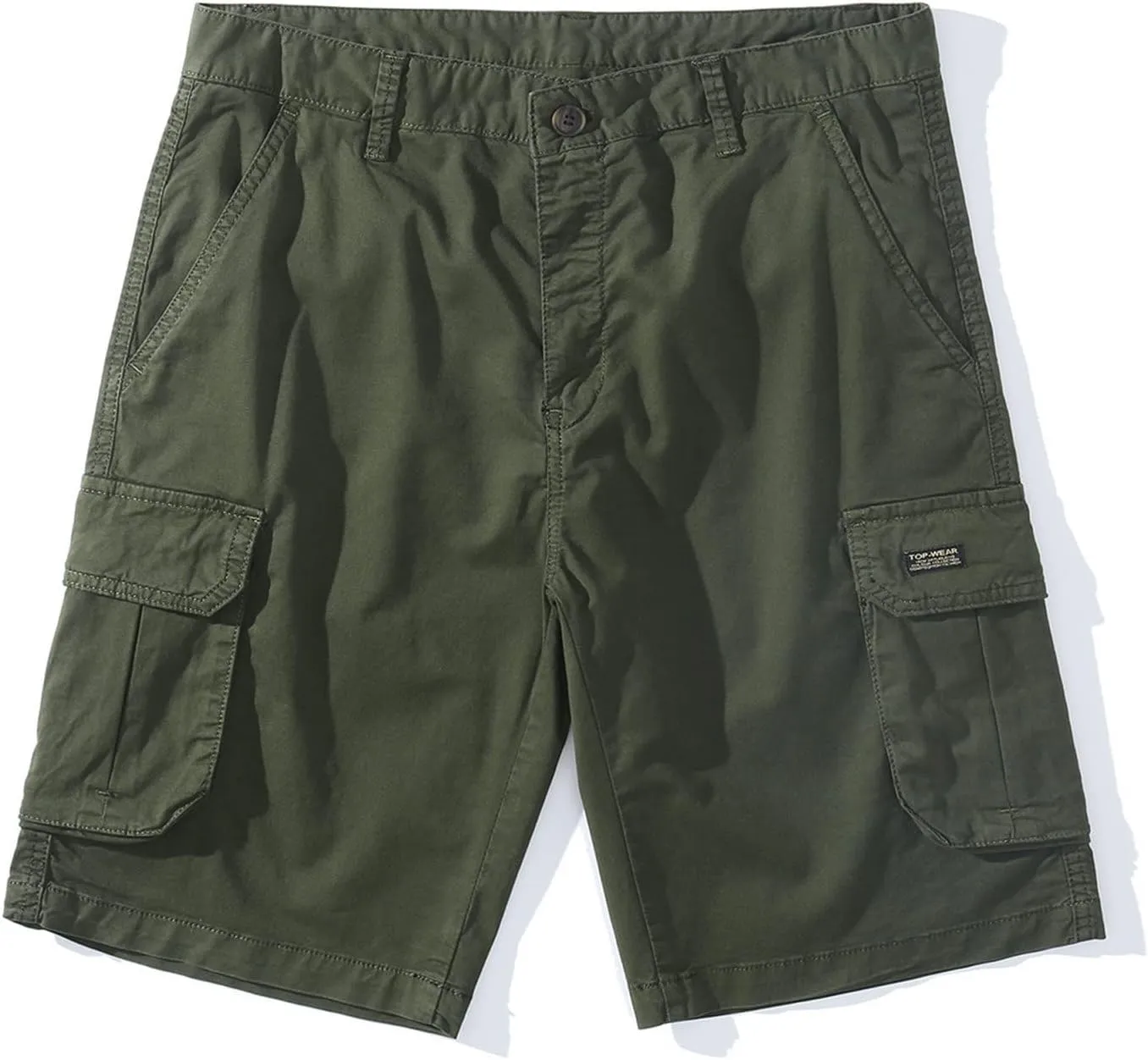 Men's Cotton Cargo Shorts Relaxed Fit Straight Shorts Summer Classic 5 Inch Inseam Basic Work Shorts with Pockets