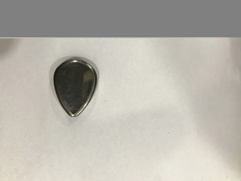 Metallic Silver Drop Glass Beads