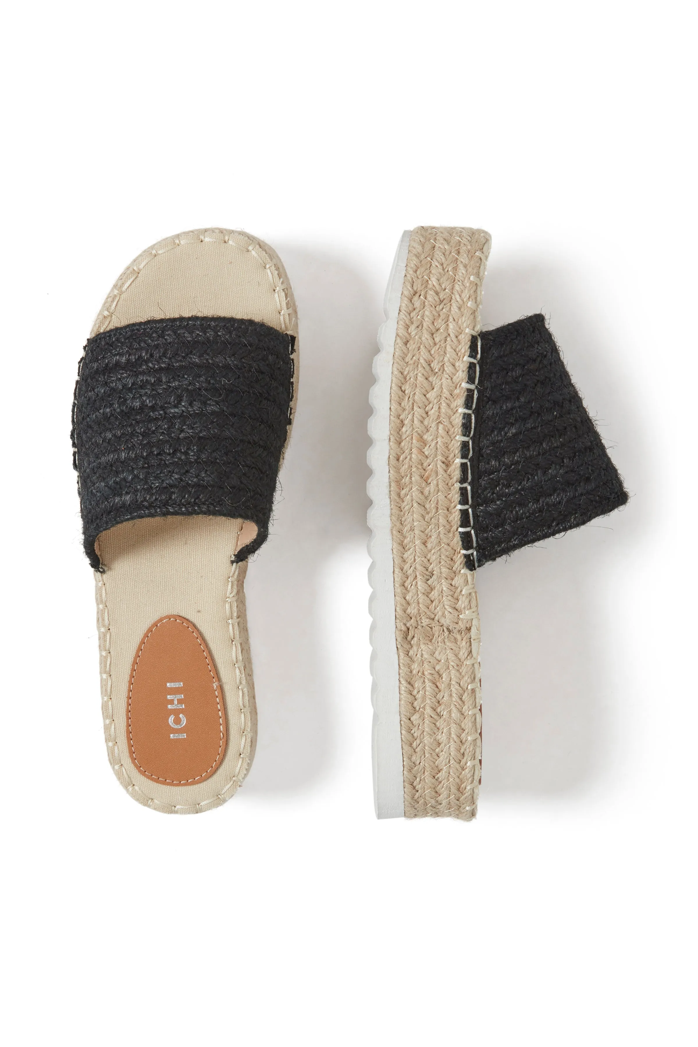 Monica Platform Sliders (Black)