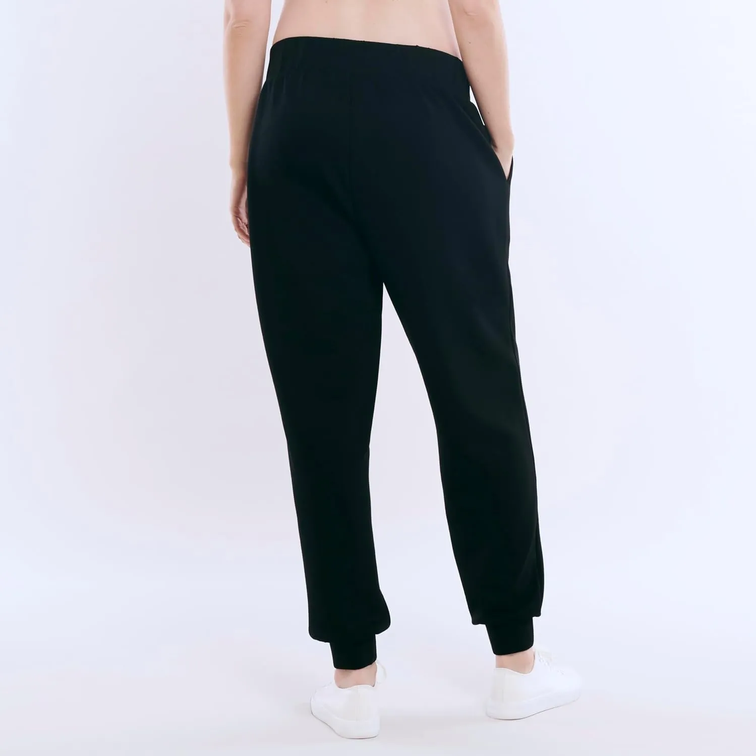 Motherhood Maternity Women's Scuba Underbelly Pregnancy Pocket Jogger Sweatpant