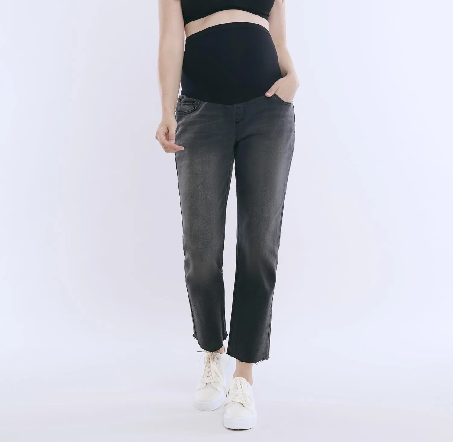 Motherhood Maternity Women's Secret Fit Over The Belly Slim Straight Leg Pregnancy Jeans
