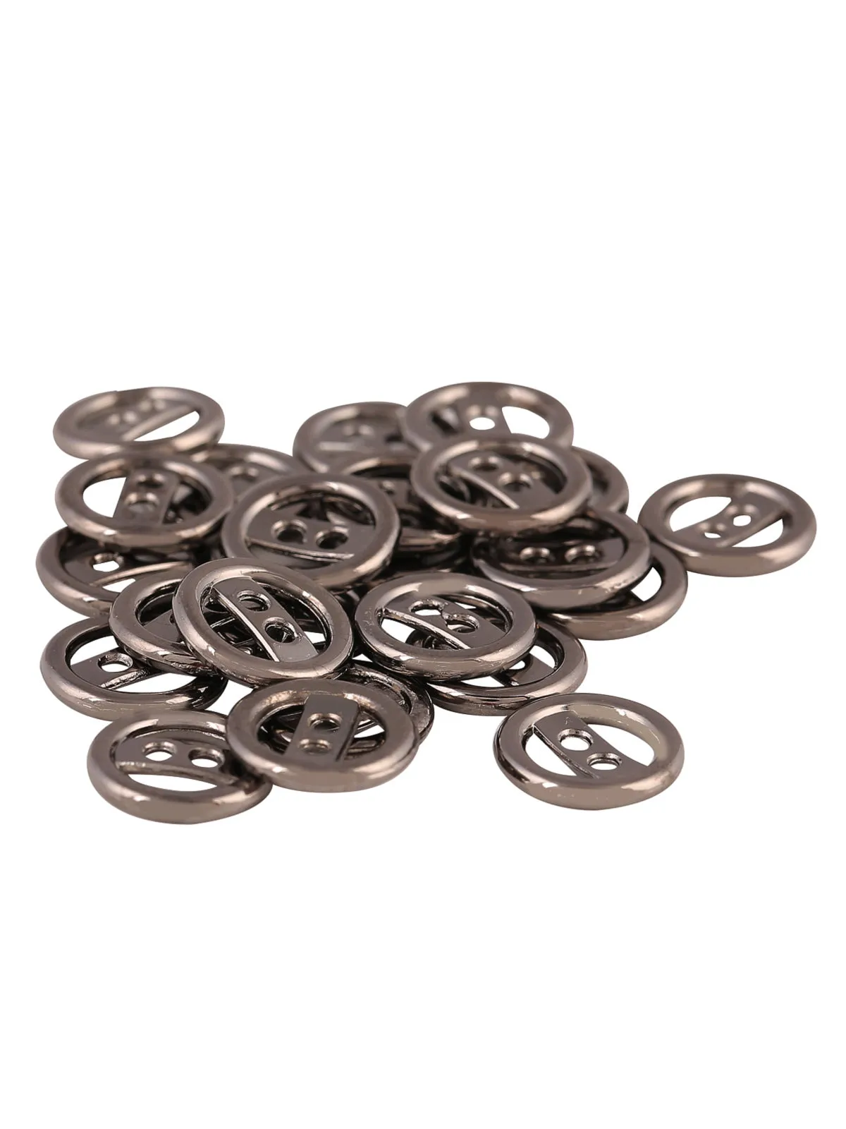 Round Ring Shape 2-Hole Decorative Metal Button