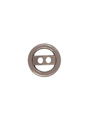 Round Ring Shape 2-Hole Decorative Metal Button