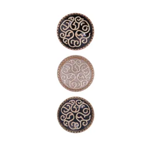 Round Shape Designer Lamination Kurta Metal Buttons