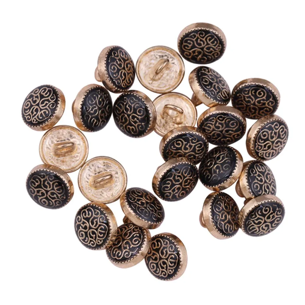 Round Shape Designer Lamination Kurta Metal Buttons