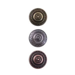 Round Shape Downhole Engraved Design Kurta Metal Buttons