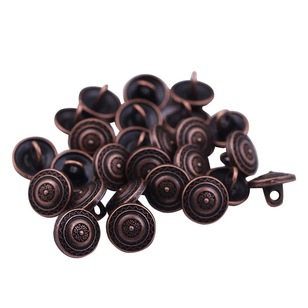 Round Shape Downhole Engraved Design Kurta Metal Buttons