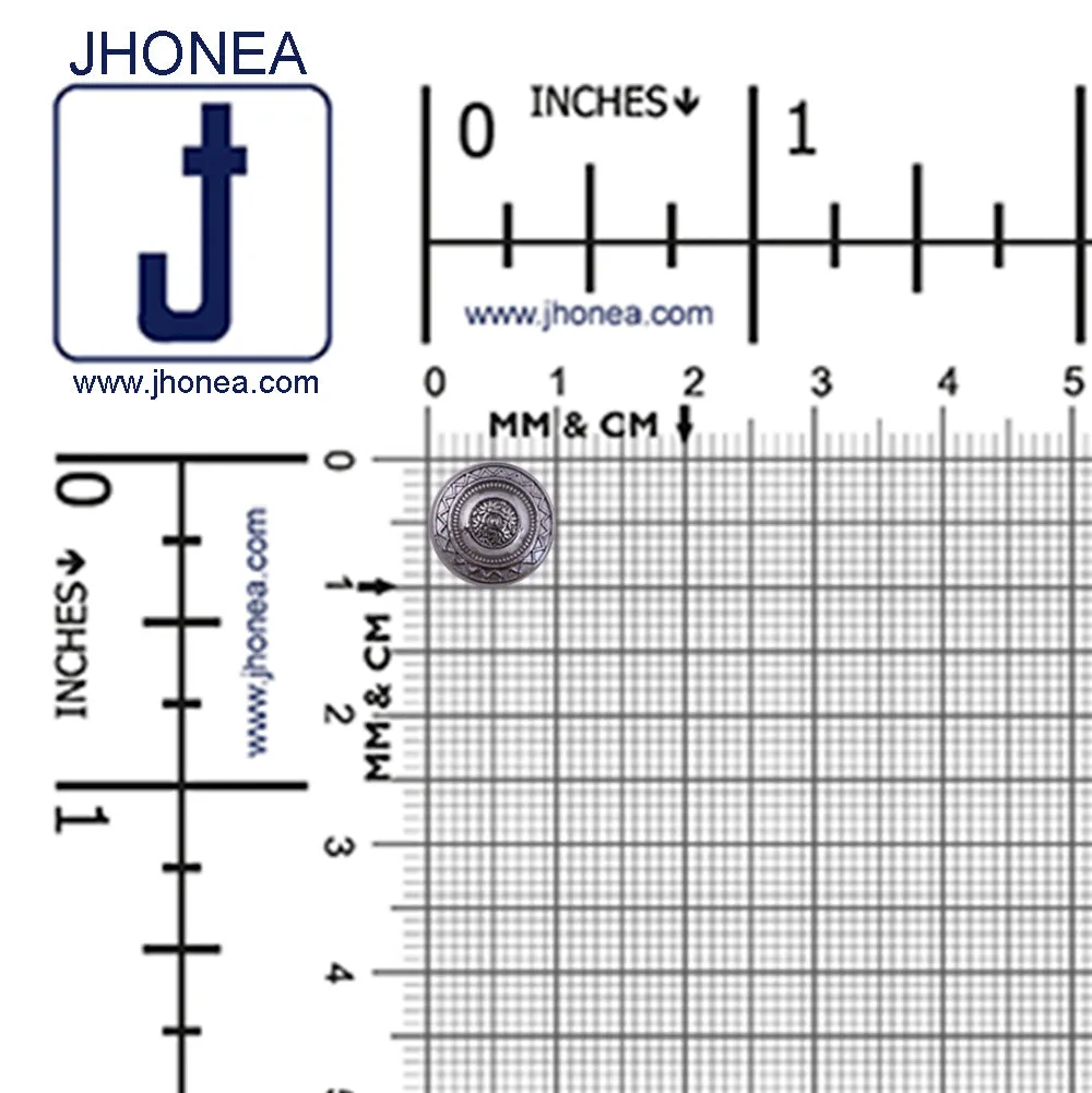 Round Shape Downhole Engraved Design Kurta Metal Buttons
