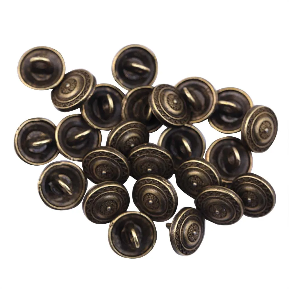 Round Shape Downhole Engraved Design Kurta Metal Buttons