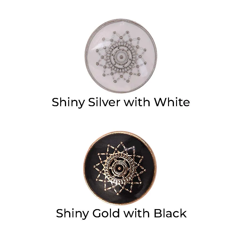 Round Shape Lamination Shirt/Kurta Metal Buttons