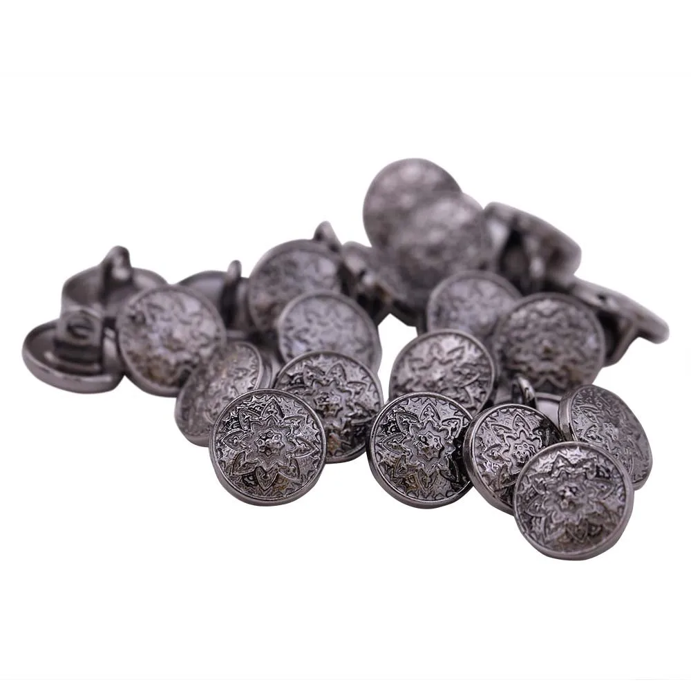 Round Shape Traditional Mandala Design Kurta Metal Buttons