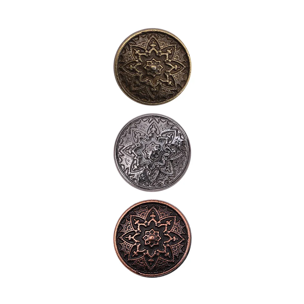 Round Shape Traditional Mandala Design Kurta Metal Buttons