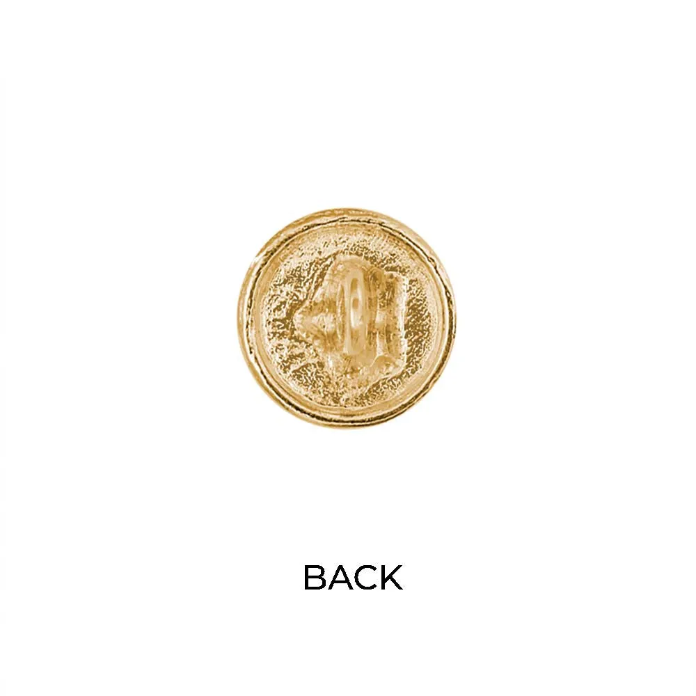Royal Crown Design Round Shape Lamination Kurta Metal Buttons