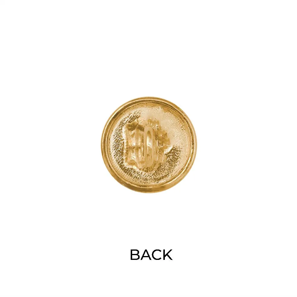 Royal Crown Design Round Shape Lamination Kurta Metal Buttons
