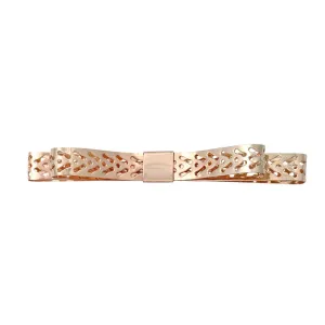 Shiny Gold Cutwork Bow Shape Metal Fashion Accessory