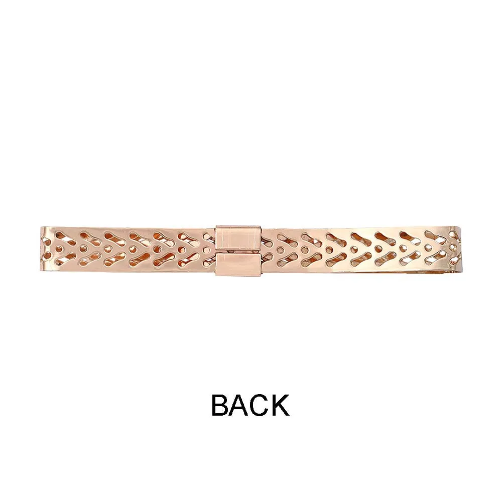 Shiny Gold Cutwork Bow Shape Metal Fashion Accessory